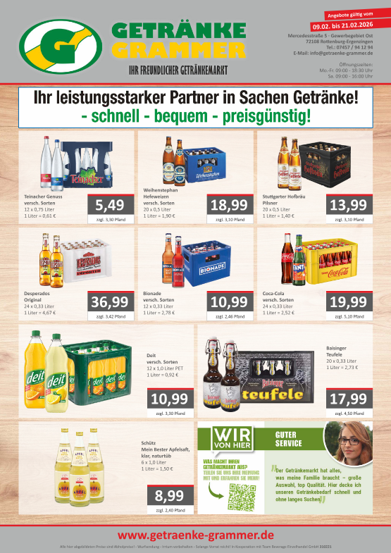 Getränke Grammer - Ihr freundlicher Getränkemarkt - Angebote KW 7 & 8